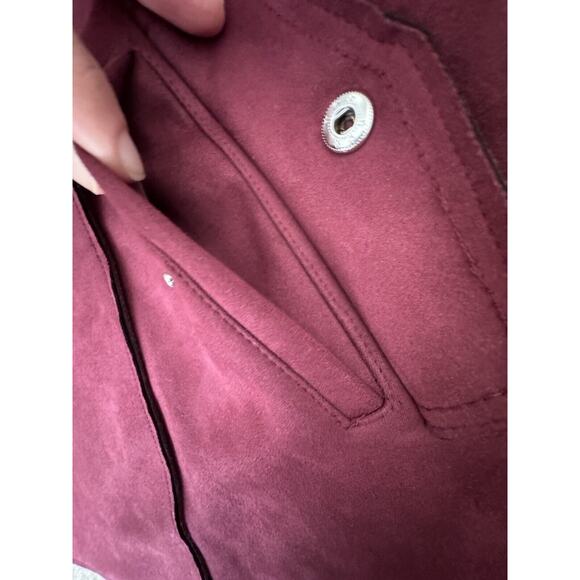 Haute Monde Suede Button Deep Dusty Rose Coat Jacket Women’s Size Medium NEW - Picture 5 of 11